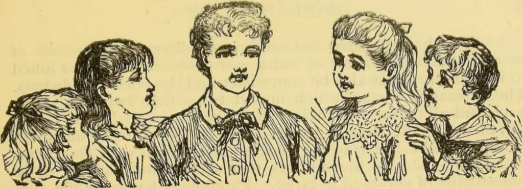 An illustration from The people's handbook of phrenology : comprising a short account of its history and principles with plain directions for readily attaining a knowledge of the science., 1890, leaf 13