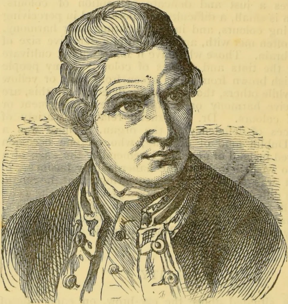 An illustration from The people's handbook of phrenology : comprising a short account of its history and principles with plain directions for readily attaining a knowledge of the science., 1890, leaf 46