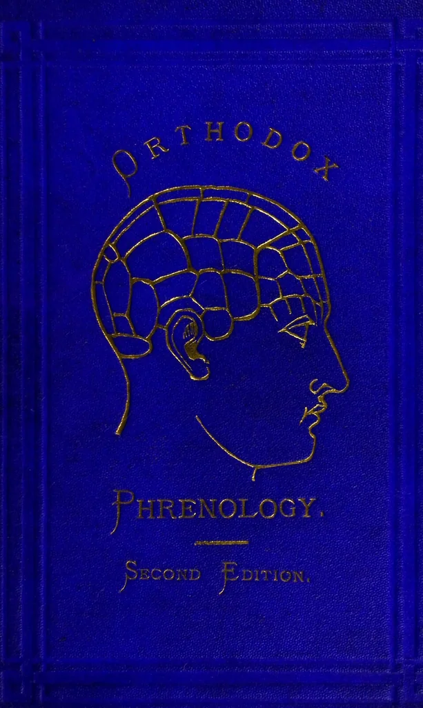 An illustration from Orthodox phrenology / by A.L. Vago., 1871, leaf 1