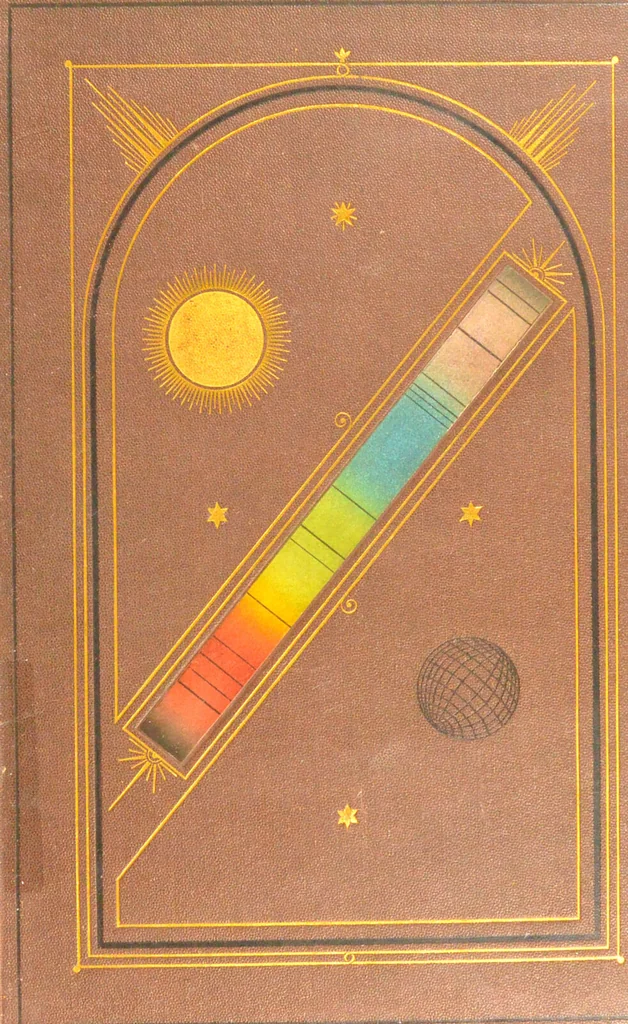 An illustration from Spectrum analysis : six lectures, delivered in 1868, before the Society of Apothecaries of London / by Henry E. Roscoe ; with appendices, coloured plates, and illustrations., 1869, leaf 1