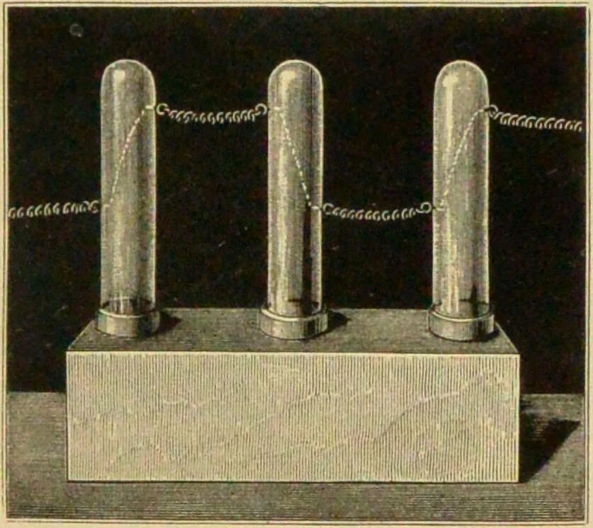 An illustration from Spectrum analysis : six lectures, delivered in 1868, before the Society of Apothecaries of London / by Henry E. Roscoe ; with appendices, coloured plates, and illustrations., 1869, leaf 125