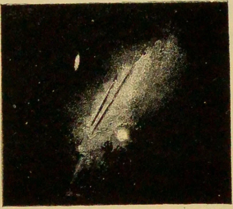 An illustration from Spectrum analysis : six lectures, delivered in 1868, before the Society of Apothecaries of London / by Henry E. Roscoe ; with appendices, coloured plates, and illustrations., 1869, leaf 287