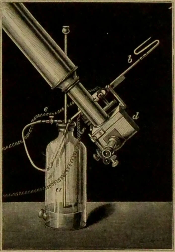 An illustration from Spectrum analysis : six lectures, delivered in 1868, before the Society of Apothecaries of London / by Henry E. Roscoe ; with appendices, coloured plates, and illustrations., 1869, leaf 296