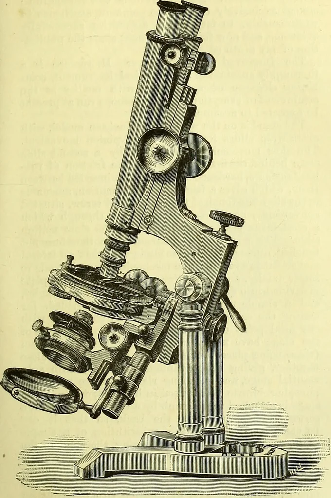 An illustration from The microscope : its history, construction, and application, being a familiar introduction to the use of the instrument, and the study of microscopical science / by Jabez Hogg ; with upwards of five hundred engravings, and coloured illustrations by Tuffen West., 1883, leaf 113