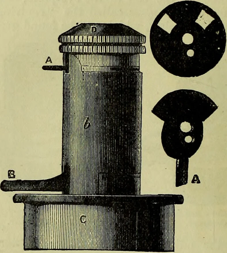 An illustration from The microscope : its history, construction, and application, being a familiar introduction to the use of the instrument, and the study of microscopical science / by Jabez Hogg ; with upwards of five hundred engravings, and coloured illustrations by Tuffen West., 1883, leaf 206