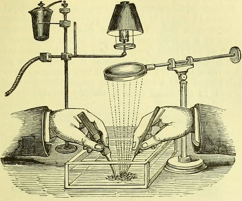 An illustration from The microscope : its history, construction, and application, being a familiar introduction to the use of the instrument, and the study of microscopical science / by Jabez Hogg ; with upwards of five hundred engravings, and coloured illustrations by Tuffen West., 1883, leaf 227