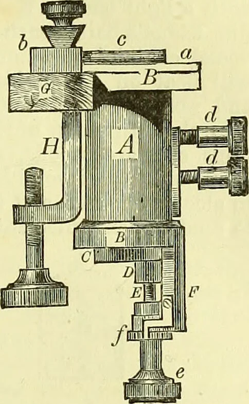 An illustration from The microscope : its history, construction, and application, being a familiar introduction to the use of the instrument, and the study of microscopical science / by Jabez Hogg ; with upwards of five hundred engravings, and coloured illustrations by Tuffen West., 1883, leaf 229