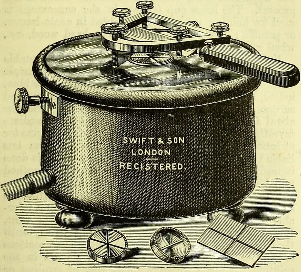 An illustration from The microscope : its history, construction, and application, being a familiar introduction to the use of the instrument, and the study of microscopical science / by Jabez Hogg ; with upwards of five hundred engravings, and coloured illustrations by Tuffen West., 1883, leaf 265