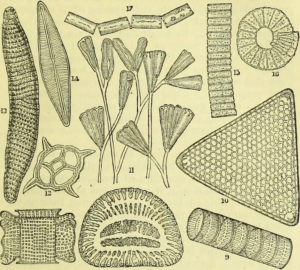 An illustration from The microscope : its history, construction, and application, being a familiar introduction to the use of the instrument, and the study of microscopical science / by Jabez Hogg ; with upwards of five hundred engravings, and coloured illustrations by Tuffen West., 1883, leaf 469
