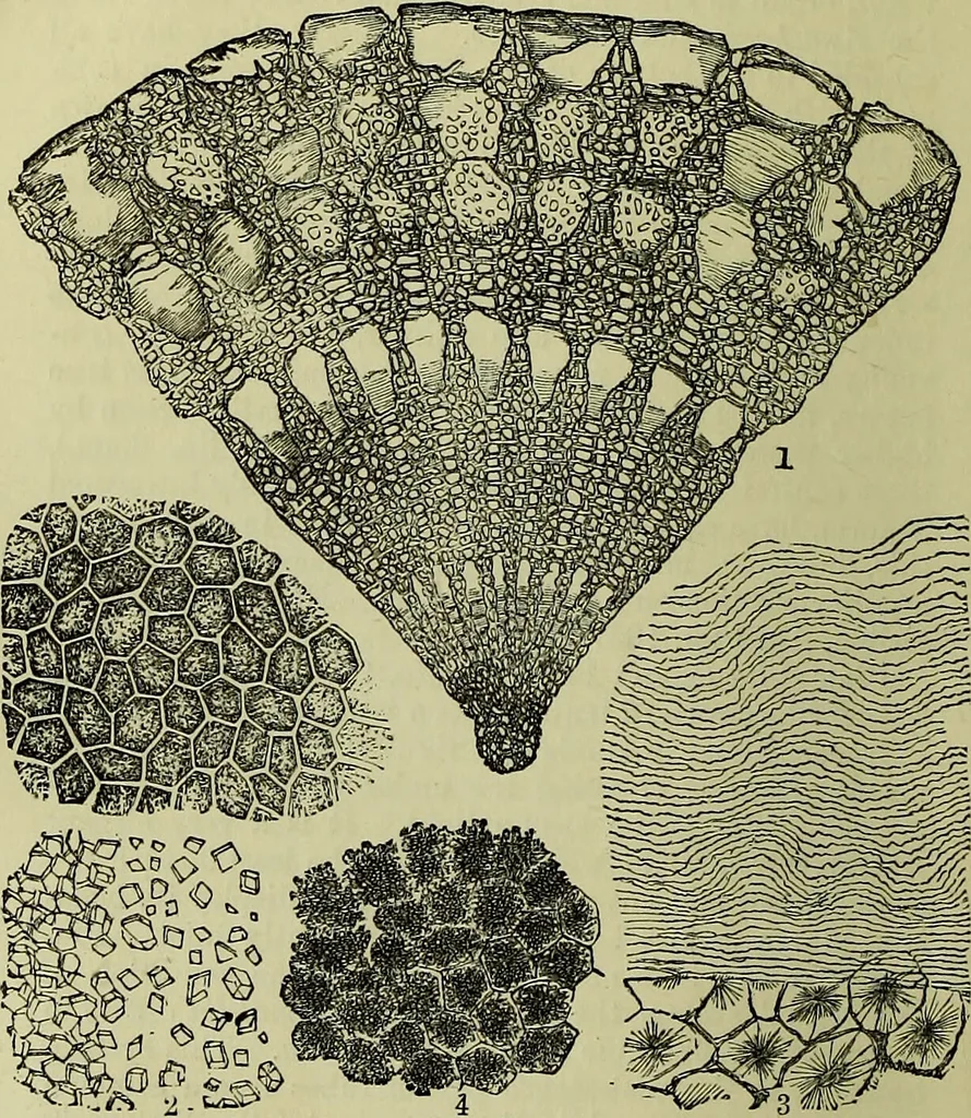 An illustration from The microscope : its history, construction, and application, being a familiar introduction to the use of the instrument, and the study of microscopical science / by Jabez Hogg ; with upwards of five hundred engravings, and coloured illustrations by Tuffen West., 1883, leaf 562