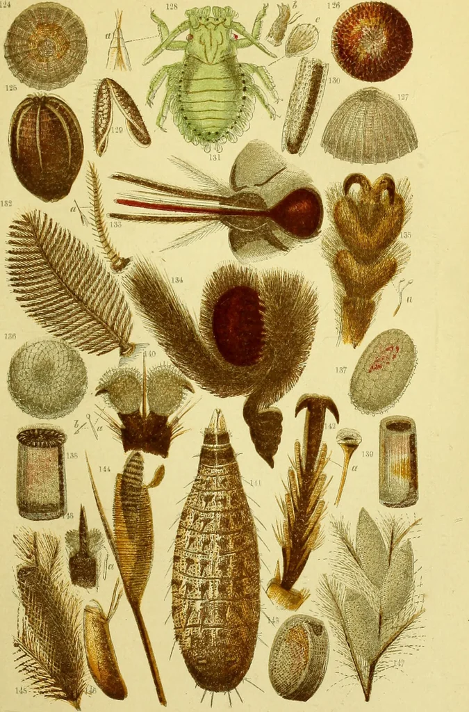 An illustration from The microscope : its history, construction, and application, being a familiar introduction to the use of the instrument, and the study of microscopical science / by Jabez Hogg ; with upwards of five hundred engravings, and coloured illustrations by Tuffen West., 1883, leaf 615