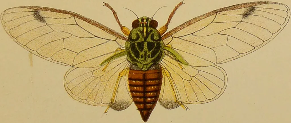 An illustration from An elementary manual of New Zealand entomology : being an introduction to the study of our native insects / With 21 coloured plates. By G.V. Hudson., 1892, leaf 221