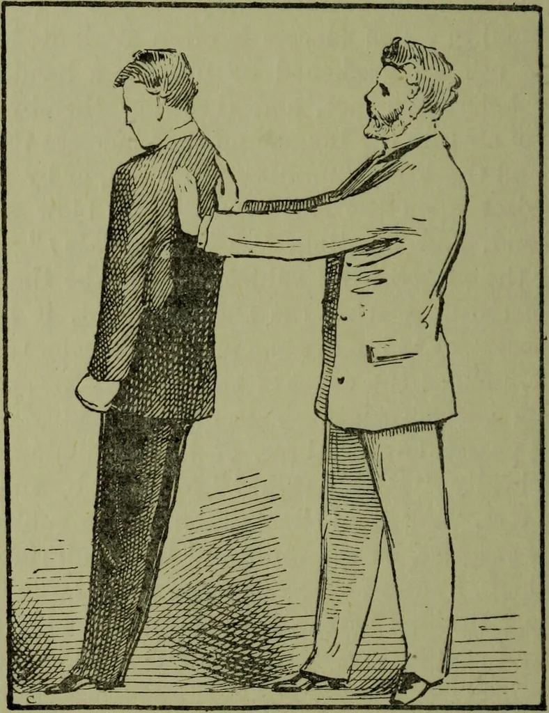 An illustration from How to mesmerise : a manual of instruction in the history, mysteries, modes of procedure, and arts of mesmerism, or, animal magnetism, hypnotism, clairvoyance, thought reading, and mesmeric entertainments / by James Coates., 1890, leaf 114