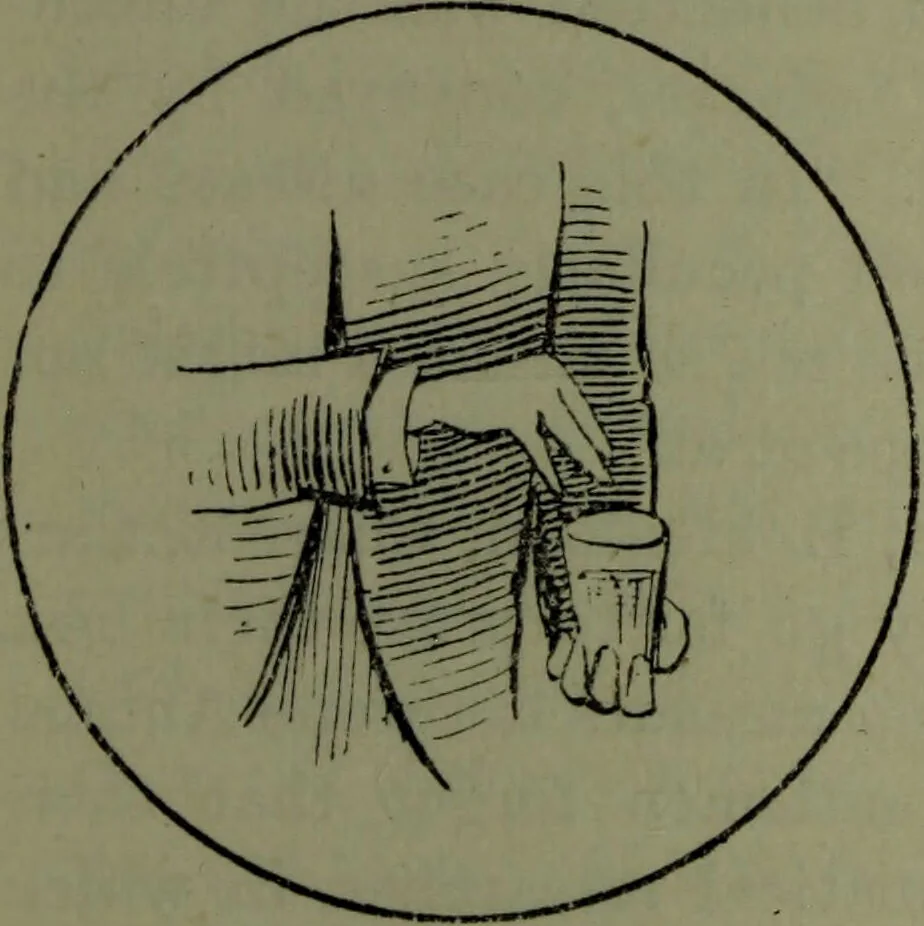 An illustration from How to mesmerise : a manual of instruction in the history, mysteries, modes of procedure, and arts of mesmerism, or, animal magnetism, hypnotism, clairvoyance, thought reading, and mesmeric entertainments / by James Coates., 1890, leaf 49