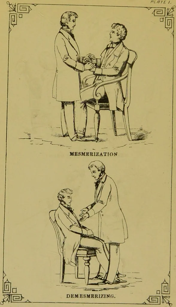 An illustration from The illustrated practical mesmerist : curative and scientific / by William Davey., 1889, leaf 22