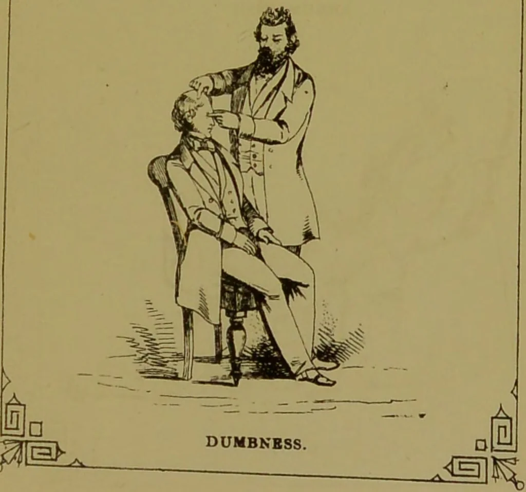 An illustration from The illustrated practical mesmerist : curative and scientific / by William Davey., 1889, leaf 27