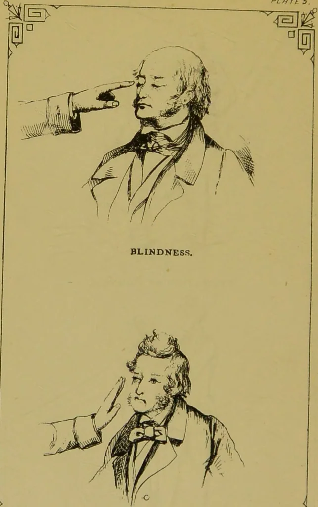 An illustration from The illustrated practical mesmerist : curative and scientific / by William Davey., 1889, leaf 30