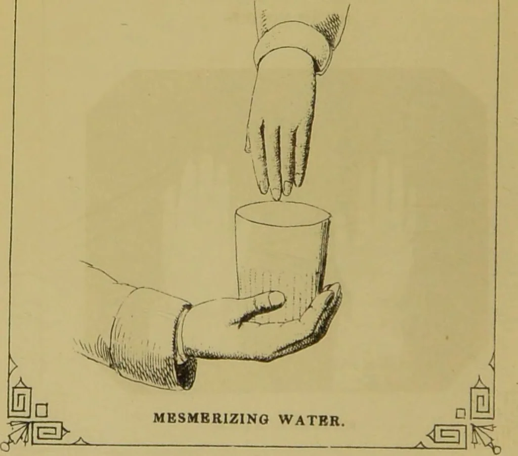 An illustration from The illustrated practical mesmerist : curative and scientific / by William Davey., 1889, leaf 34