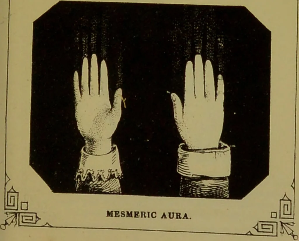 An illustration from The illustrated practical mesmerist : curative and scientific / by William Davey., 1889, leaf 35