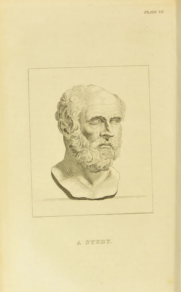 An illustration from Essays on physiognomy : designed to promote the knowledge and the love of mankind / written in the German language by John Caspar Lavater ; and translated into English by Thomas Holcroft ; to which are added one hundred physiognomonical rules, a posthumous work by Mr. Lavater and Memoirs of the life of the author., 1855, leaf 234