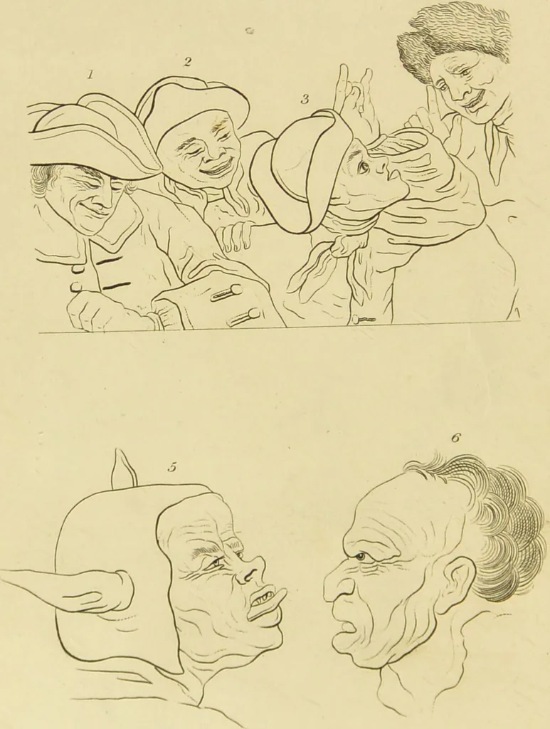 An illustration from Essays on physiognomy : designed to promote the knowledge and the love of mankind / written in the German language by John Caspar Lavater ; and translated into English by Thomas Holcroft ; to which are added one hundred physiognomonical rules, a posthumous work by Mr. Lavater and Memoirs of the life of the author., 1855, leaf 270