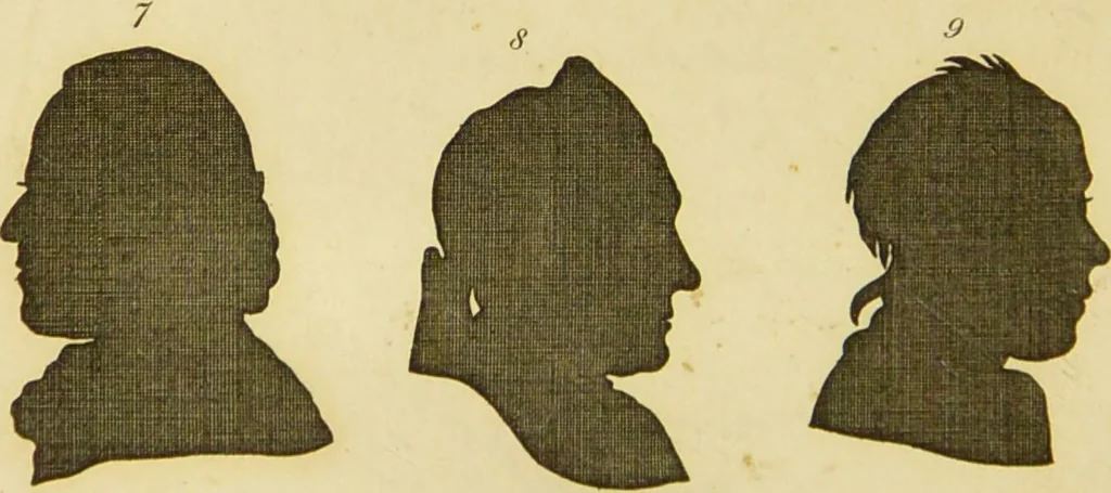 An illustration from Essays on physiognomy : designed to promote the knowledge and the love of mankind / written in the German language by John Caspar Lavater ; and translated into English by Thomas Holcroft ; to which are added one hundred physiognomonical rules, a posthumous work by Mr. Lavater and Memoirs of the life of the author., 1855, leaf 686