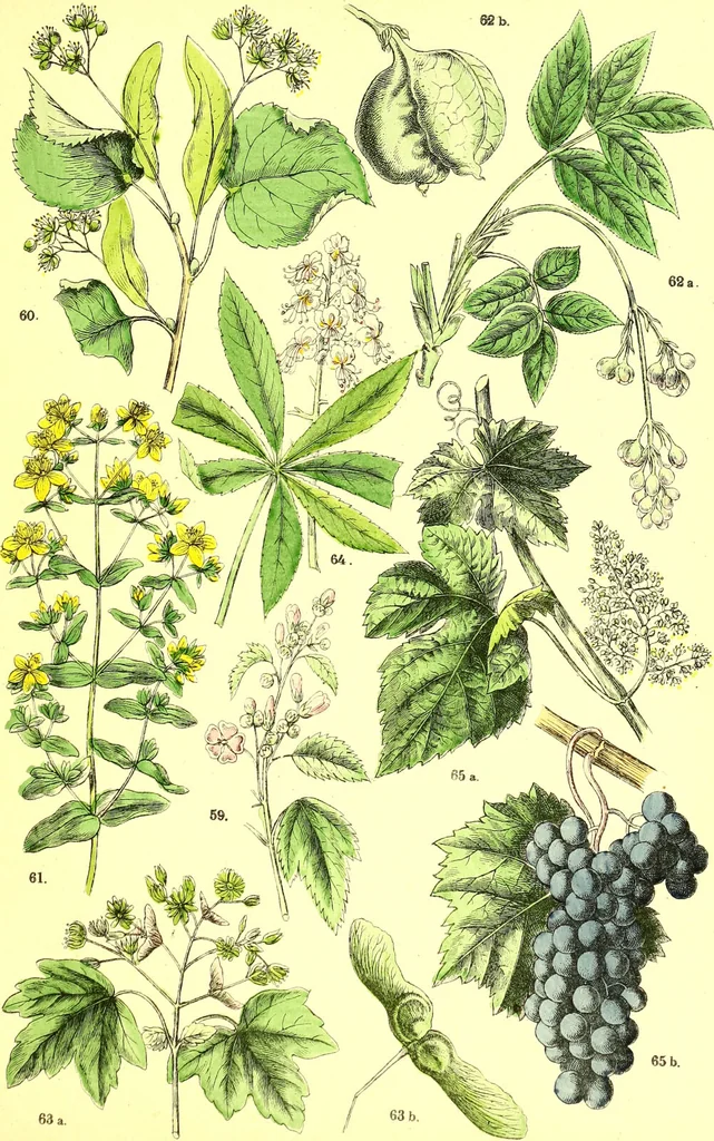 An illustration from Flore pittoresque de la France : anatomie, physiologie, classification, description des plantes indigènes et cultivées au point de vue de l'agriculture, de l'horticulture et de la sylviculture / publiée sous la direction de J. Rothschild., 1885, leaf 165