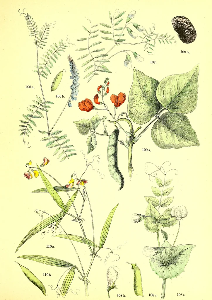 An illustration from Flore pittoresque de la France : anatomie, physiologie, classification, description des plantes indigènes et cultivées au point de vue de l'agriculture, de l'horticulture et de la sylviculture / publiée sous la direction de J. Rothschild., 1885, leaf 191