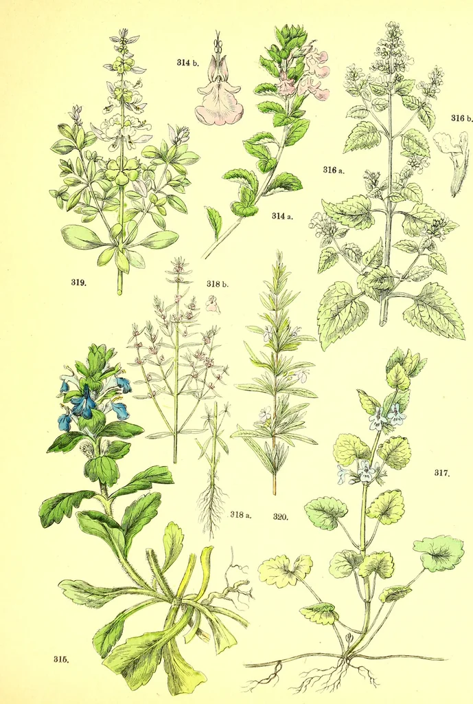 An illustration from Flore pittoresque de la France : anatomie, physiologie, classification, description des plantes indigènes et cultivées au point de vue de l'agriculture, de l'horticulture et de la sylviculture / publiée sous la direction de J. Rothschild., 1885, leaf 342