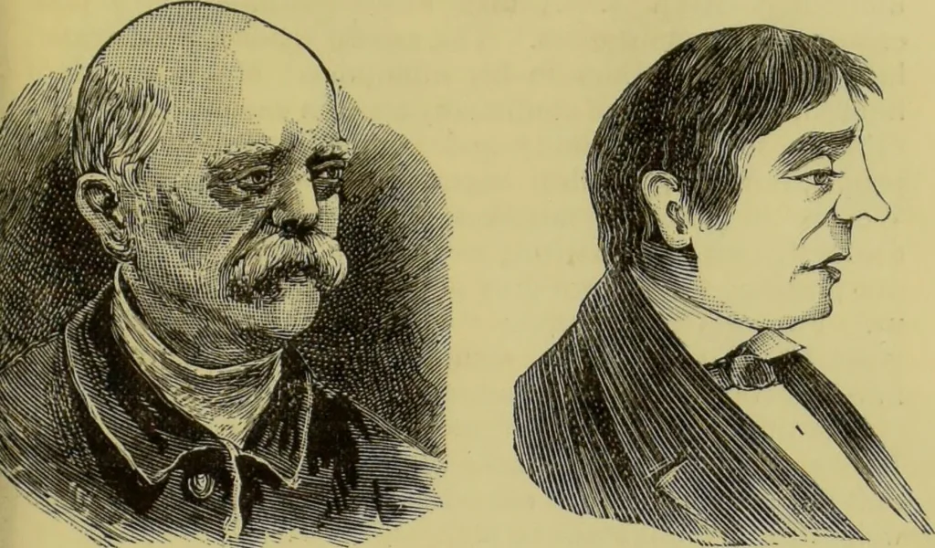 An illustration from The modern self-instructor in phrenology, physiology & physiognomy, or, The people's hand-book of human nature : containing a view of the moral and theological bearing of the science of phrenology / by Gustavus Cohen., 1889, leaf 123