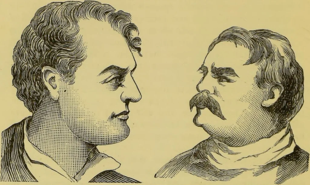 An illustration from The modern self-instructor in phrenology, physiology & physiognomy, or, The people's hand-book of human nature : containing a view of the moral and theological bearing of the science of phrenology / by Gustavus Cohen., 1889, leaf 138