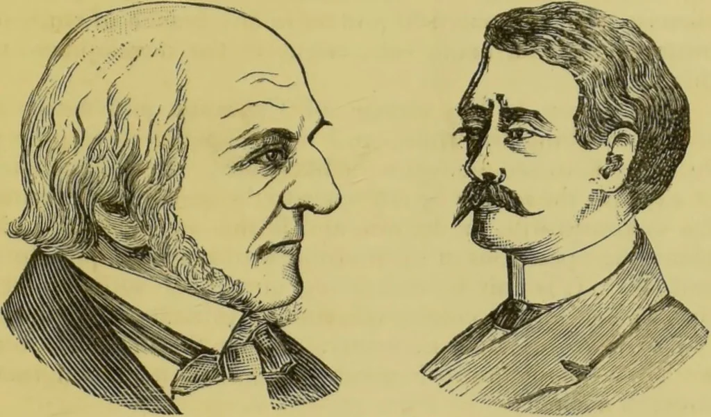An illustration from The modern self-instructor in phrenology, physiology & physiognomy, or, The people's hand-book of human nature : containing a view of the moral and theological bearing of the science of phrenology / by Gustavus Cohen., 1889, leaf 165