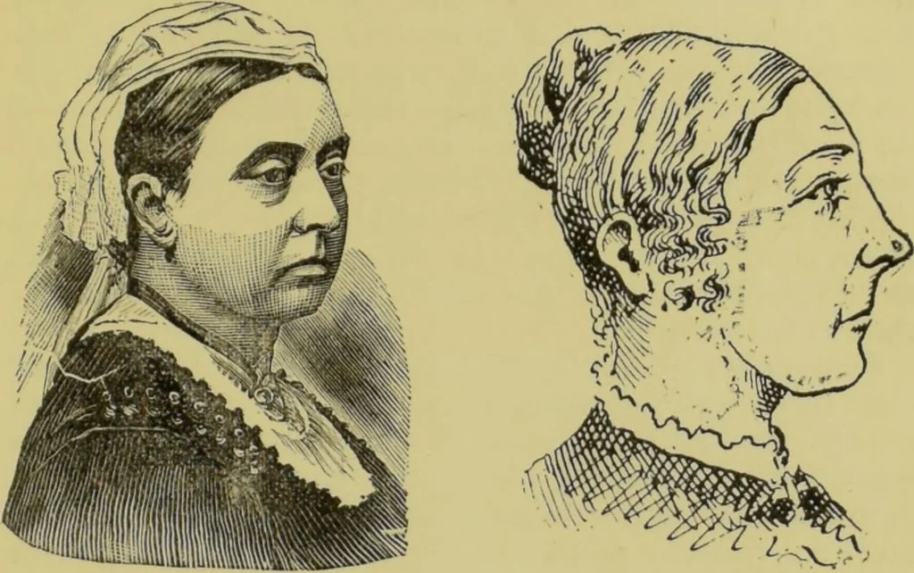 An illustration from The modern self-instructor in phrenology, physiology & physiognomy, or, The people's hand-book of human nature : containing a view of the moral and theological bearing of the science of phrenology / by Gustavus Cohen., 1889, leaf 85