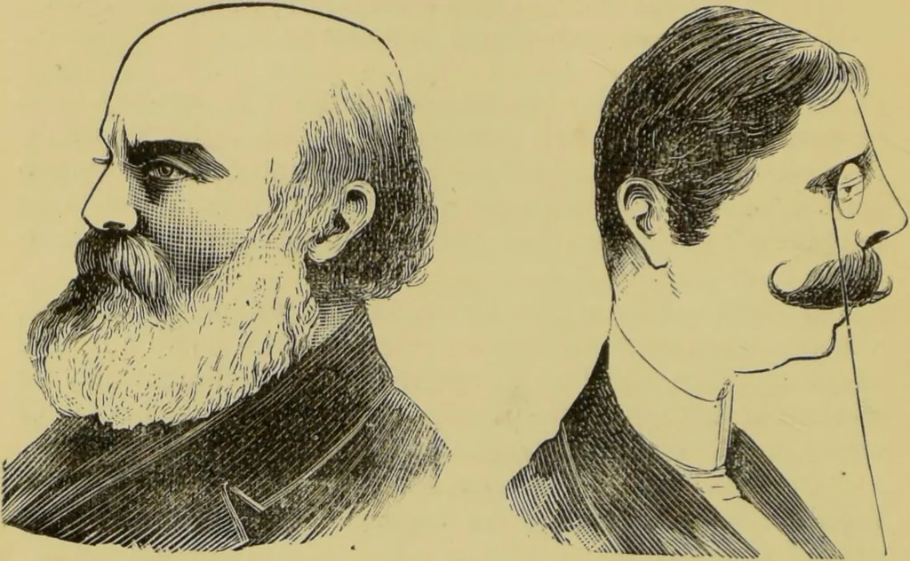 An illustration from The modern self-instructor in phrenology, physiology & physiognomy, or, The people's hand-book of human nature : containing a view of the moral and theological bearing of the science of phrenology / by Gustavus Cohen., 1889, leaf 94