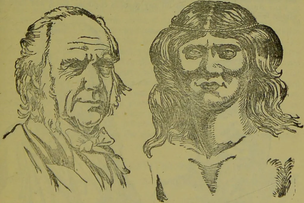 An illustration from New self-instructor guide to health and illustrated chart of phrenological and physiological development, with delineation of the character of M... / given by Albert J. Wildy., 1890, leaf 31