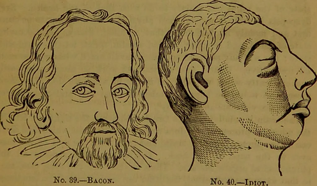 An illustration from Fowler's New illustrated self-instructor in phrenology and physiology : with over one hundred engravings, together with the chart and character of ... as marked by ... / by Lorenzo N. Fowler., 1891, leaf 73