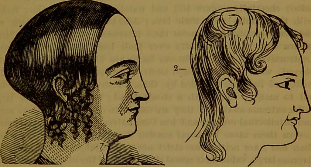An illustration from Fowler's New illustrated self-instructor in phrenology and physiology : with over one hundred engravings, together with the chart and character of ... as marked by ... / by Lorenzo N. Fowler., 1891, leaf 89