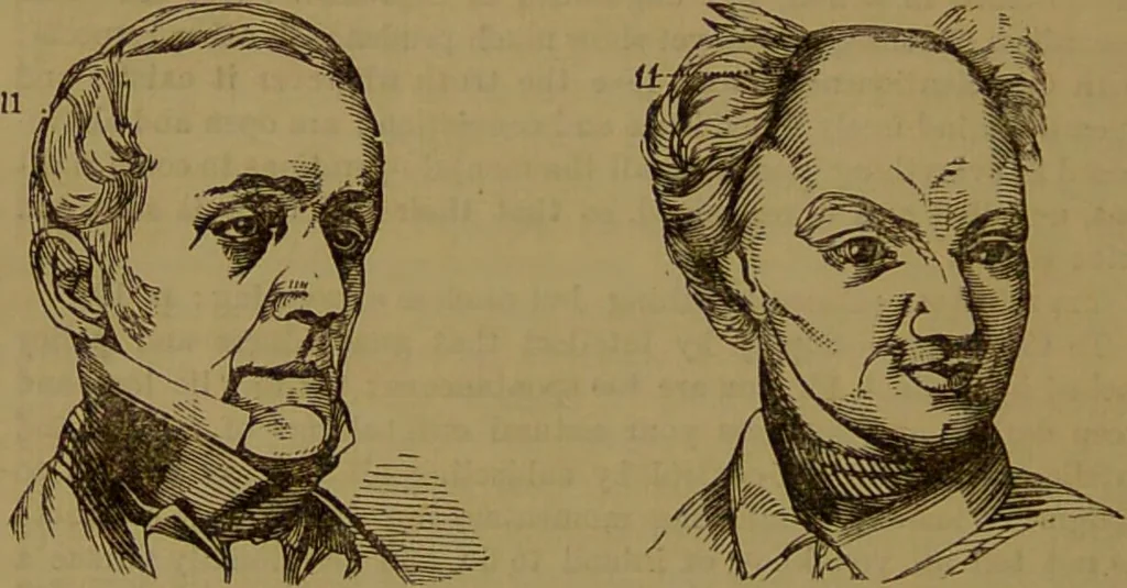 An illustration from Fowler's New illustrated self-instructor in phrenology and physiology : with over one hundred engravings, together with the chart and character of ... as marked by ... / by Lorenzo N. Fowler., 1893, leaf 114