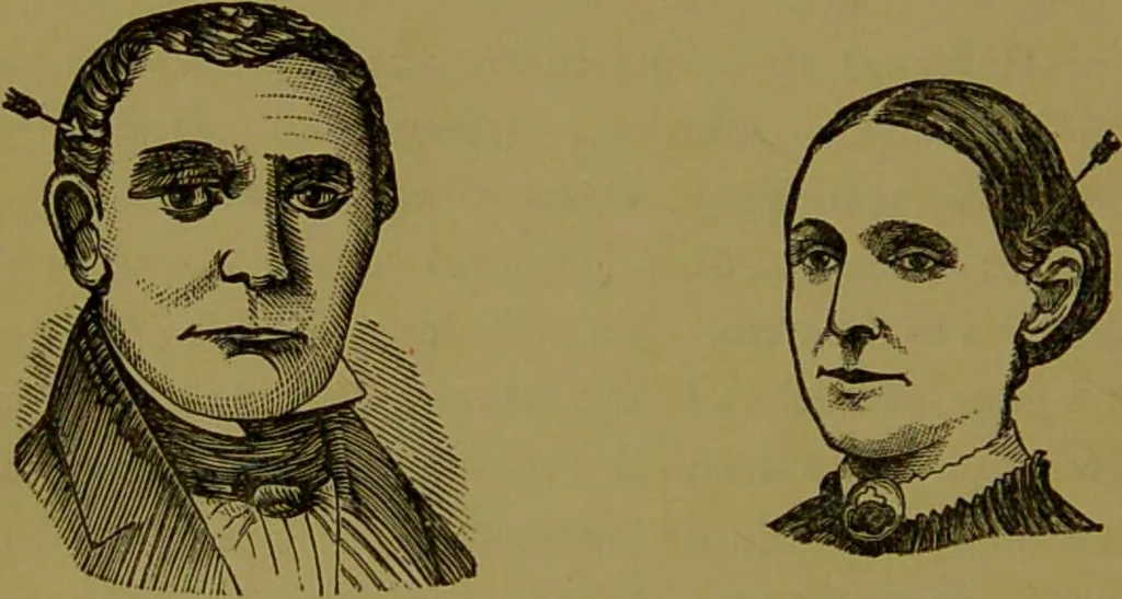 An illustration from A new illustrated hand-book of phrenology, physiology and physiognomy / by R.B.D. Wells., 1870, leaf 196