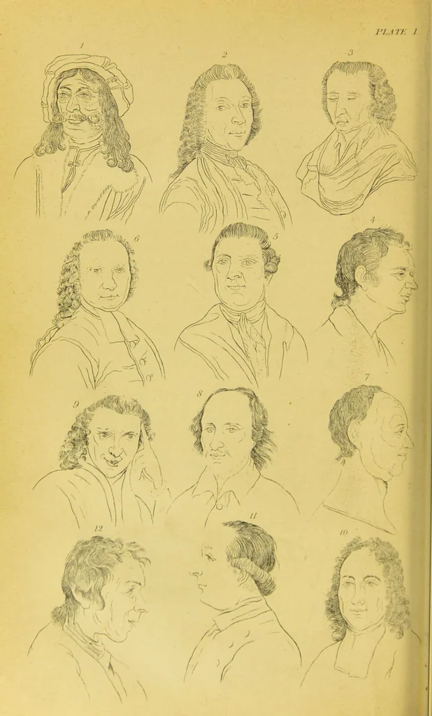 An illustration from Essays on physiognomy / translated from the German of John Caspar Lavater, by Thomas Holcroft. Also one hundred physiognomical rules, taken from a posthumous work of J. C. Lavater ; and a memoir of the author., 1880, leaf 168