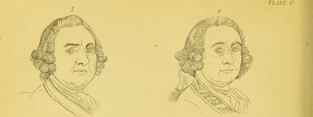 An illustration from Essays on physiognomy / translated from the German of John Caspar Lavater, by Thomas Holcroft. Also one hundred physiognomical rules, taken from a posthumous work of J. C. Lavater ; and a memoir of the author., 1880, leaf 198