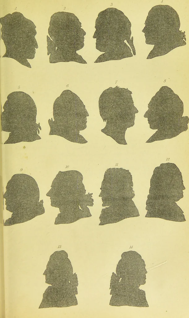 An illustration from Essays on physiognomy / translated from the German of John Caspar Lavater, by Thomas Holcroft. Also one hundred physiognomical rules, taken from a posthumous work of J. C. Lavater ; and a memoir of the author., 1880, leaf 381