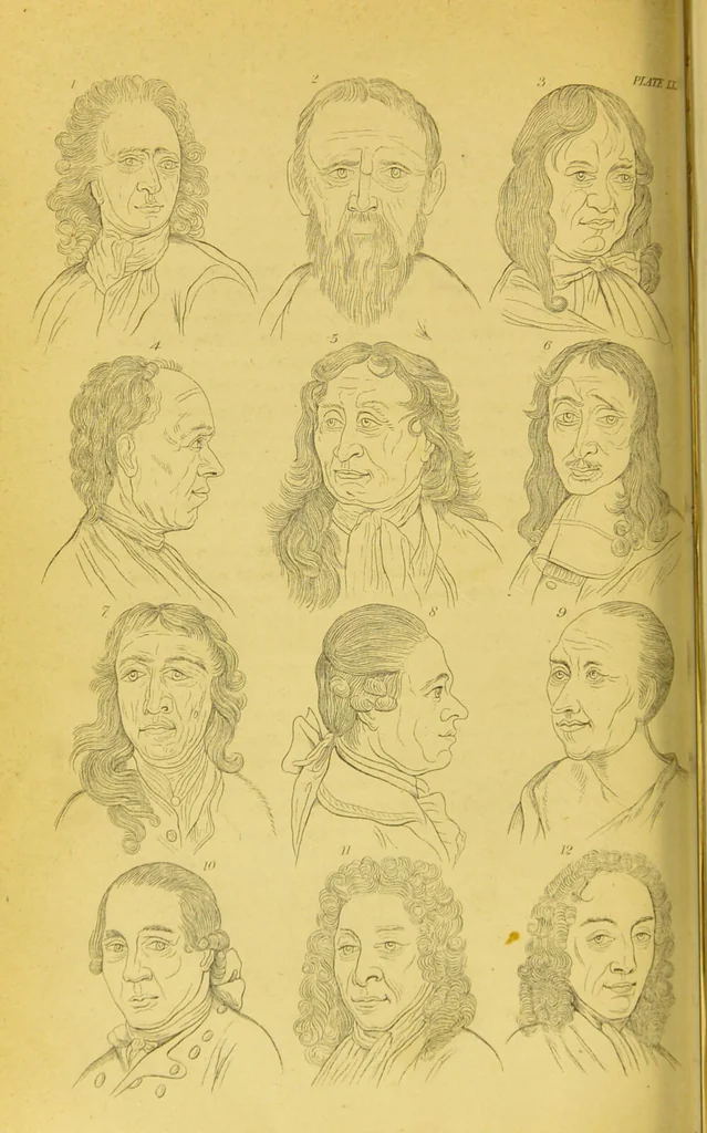 An illustration from Essays on physiognomy / translated from the German of John Caspar Lavater, by Thomas Holcroft. Also one hundred physiognomical rules, taken from a posthumous work of J. C. Lavater ; and a memoir of the author., 1880, leaf 724