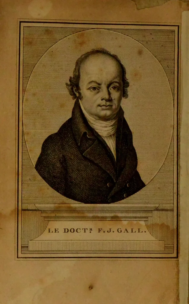 An illustration from Traité sur la nouvelle physiologie du cerveau, ou, Exposition de la doctrine de Gall sur la structure et les fonctions de cet organe : ouvrage accompagné de beaucoup de notes sur différens points de cette doctrine, et orné de planches / par J. B. Nacquart., 1808, leaf 8