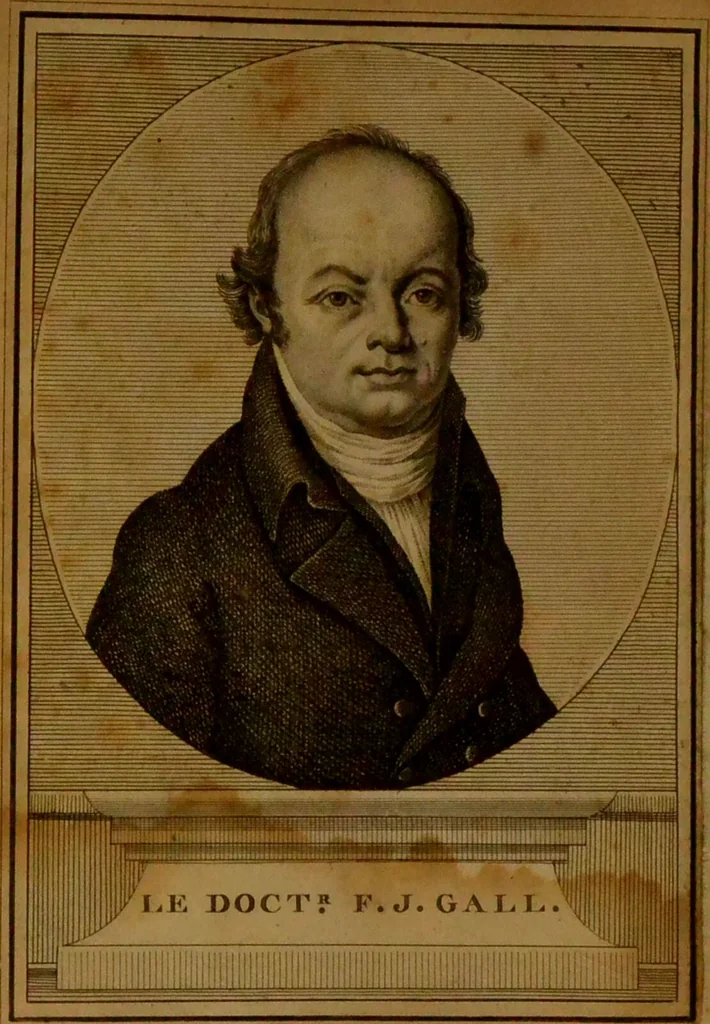 An illustration from Traité sur la nouvelle physiologie du cerveau, ou, Exposition de la doctrine de Gall sur la structure et les fonctions de cet organe : ouvrage accompagné de beaucoup de notes sur différens points de cette doctrine, et orné de planches / par J. B. Nacquart., 1808, leaf 8