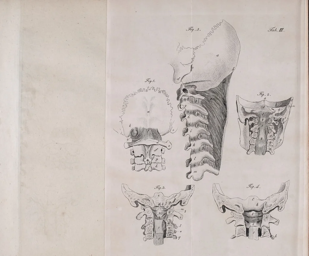 An illustration from Pfennig-Encyklopädie der Anatomie, oder, Bildliche Darstellung der gesammten menschlichen Anatomie : nach Rosenmüller, Loder, Carl Bell, Gordon, Bock etc / gestochen von J.F. Schröter ; mit erklärendem Texte von. Th. Richter., 1834, leaf 129