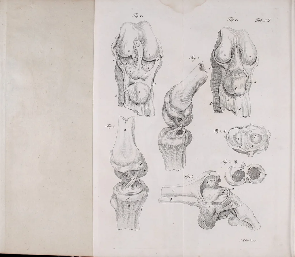 An illustration from Pfennig-Encyklopädie der Anatomie, oder, Bildliche Darstellung der gesammten menschlichen Anatomie : nach Rosenmüller, Loder, Carl Bell, Gordon, Bock etc / gestochen von J.F. Schröter ; mit erklärendem Texte von. Th. Richter., 1834, leaf 147