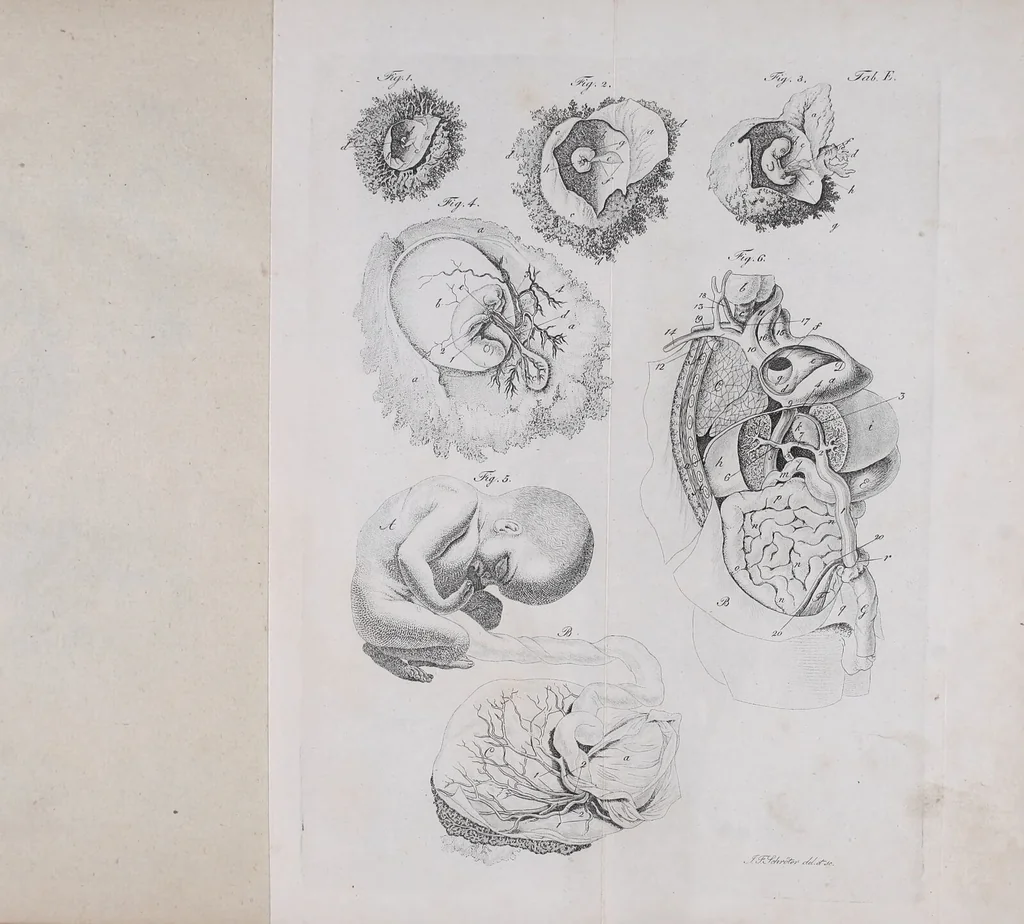 An illustration from Pfennig-Encyklopädie der Anatomie, oder, Bildliche Darstellung der gesammten menschlichen Anatomie : nach Rosenmüller, Loder, Carl Bell, Gordon, Bock etc / gestochen von J.F. Schröter ; mit erklärendem Texte von. Th. Richter., 1834, leaf 31