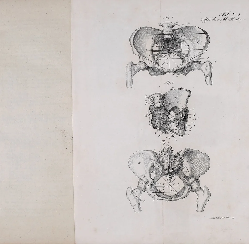 An illustration from Pfennig-Encyklopädie der Anatomie, oder, Bildliche Darstellung der gesammten menschlichen Anatomie : nach Rosenmüller, Loder, Carl Bell, Gordon, Bock etc / gestochen von J.F. Schröter ; mit erklärendem Texte von. Th. Richter., 1834, leaf 35