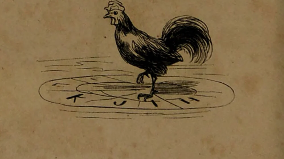 An illustration from L'art de connaître l'avenir par la chiromancie, les horoscopes, les divinations anciennes, le marc de café, etc. / Par Johannès Trismégiste [i.e. Lorambert]. Orné de 101 figures., 1843, leaf 10